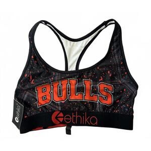 Ethika Chicago Bulls Black and Red Womens Sports Bra Medium NBA NWT Sold Out